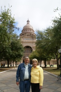 Us in front of Texas Statehouse